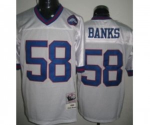 New York Giants #58 Carl Banks White Throwback Jersey