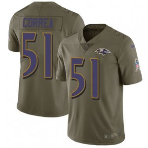 Baltimore Ravens #51 Kamalei Correa Limited Olive 2017 Salute to Service NFL Jersey