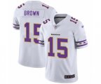 Baltimore Ravens #15 Marquise Brown White Team Logo Fashion Limited Player Football Jersey