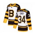 Boston Bruins #34 Paul Carey Authentic White 2019 Winter Classic Hockey Jersey