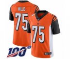 Cincinnati Bengals #75 Jordan Willis Orange Alternate Vapor Untouchable Limited Player 100th Season Football Jersey