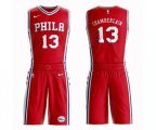 Philadelphia 76ers #13 Wilt Chamberlain Swingman Red Basketball Suit Jersey Statement Edition