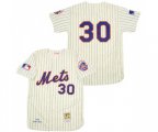 1969 New York Mets #30 Nolan Ryan Authentic Cream Throwback Baseball Jersey