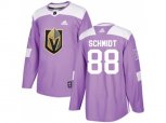 Vegas Golden Knights #88 Nate Schmidt Purple Authentic Fights Cancer Stitched NHL Jersey