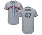 New York Mets Drew Gagnon Grey Road Flex Base Authentic Collection Baseball Player Jersey