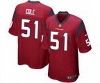 Houston Texans #51 Dylan Cole Game Red Alternate Football Jersey