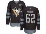 Adidas Pittsburgh Penguins #62 Carl Hagelin Black 1917-2017 100th Anniversary Stitched NHL Jersey