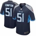 Tennessee Titans #51 Will Compton Game Navy Blue Team Color NFL Jersey