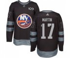New York Islanders #17 Matt Martin Premier Black 1917-2017 100th Anniversary NHL Jersey