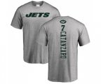 New York Jets #7 Chandler Catanzaro Ash Backer T-Shirt