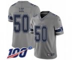 Dallas Cowboys #50 Sean Lee Limited Gray Inverted Legend 100th Season Football Jersey