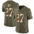 Seattle Seahawks #27 Eddie Lacy Limited Olive Gold 2017 Salute to Service NFL Jersey