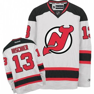 New Jersey Devils #13 Nico Hischier Authentic White Away NHL Jersey
