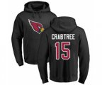 Arizona Cardinals #15 Michael Crabtree Black Name & Number Logo Pullover Hoodie