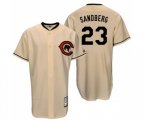 Chicago Cubs #23 Ryne Sandberg Replica Cream Cooperstown Throwback Baseball Jersey