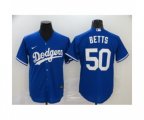Los Angeles Dodgers #50 Mookie Betts Royal 2020 Cool Base Jersey