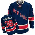 New York Rangers #36 Mats Zuccarello Authentic Navy Blue Third NHL Jersey