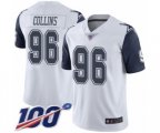 Dallas Cowboys #96 Maliek Collins Limited White Rush Vapor Untouchable 100th Season Football Jersey