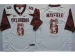Oklahoma Sooners #6 Baker Mayfield White Player Fashion Stitched NCAA Jersey