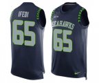 Seattle Seahawks #65 Germain Ifedi Limited Steel Blue Player Name & Number Tank Top Football Jersey