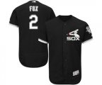 Chicago White Sox #2 Nellie Fox Authentic Black Alternate Home Cool Base Baseball Jersey