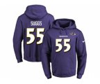 Baltimore Ravens #55 Terrell Suggs Purple Name & Number Pullover NFL Hoodie