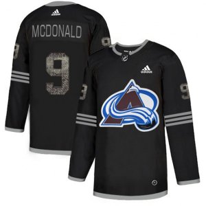 Colorado Avalanche #9 Lanny McDonald Black Authentic Classic Stitched NHL Jersey