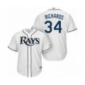 Tampa Bay Rays #34 Trevor Richards Authentic White Home Cool Base Baseball Player Jersey