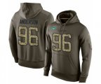 New York Jets #96 Henry Anderson Green Salute To Service Pullover Hoodie