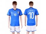 Italy #10 Totti Home Soccer Country Jersey