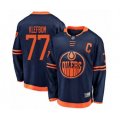 Edmonton Oilers #77 Oscar Klefbom Authentic Navy Blue Alternate Fanatics Branded Breakaway Hockey Jersey