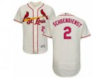 St. Louis Cardinals #2 Red Schoendienst Cream Flexbase Authentic Collection MLB Jersey