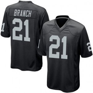 Oakland Raiders #21 Branch Game Black Football Jersey