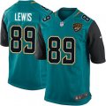 Jacksonville Jaguars #89 Marcedes Lewis Game Teal Green Team Color NFL Jersey
