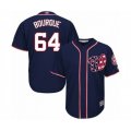 Washington Nationals #64 James Bourque Authentic Navy Blue Alternate 2 Cool Base Baseball Player Jersey