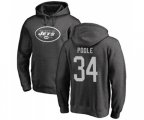 New York Jets #34 Brian Poole Ash One Color Pullover Hoodie