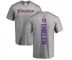 Minnesota Vikings #19 Adam Thielen Ash Backer T-Shirt