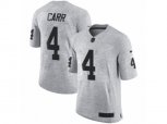 Oakland Raiders #4 Derek Carr Limited Gray Gridiron II NFL Jersey