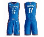 Oklahoma City Thunder #17 Dennis Schroder Swingman Royal Blue Basketball Suit Jersey - Icon Edition