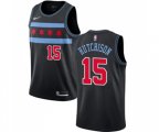 Chicago Bulls #15 Chandler Hutchison Authentic Black Basketball Jersey - City Edition