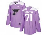 Adidas St. Louis Blues #71 Vladimir Sobotka Purple Authentic Fights Cancer Stitched NHL Jersey