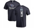 Tennessee Titans #81 Jonnu Smith Navy Blue Backer T-Shirt