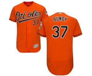 Baltimore Orioles #37 Dylan Bundy Orange Alternate Flex Base Authentic Collection Baseball Jersey