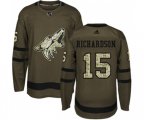 Arizona Coyotes #15 Brad Richardson Authentic Green Salute to Service Hockey Jersey