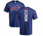 Buffalo Bills #80 Jason Croom Royal Blue Backer T-Shirt