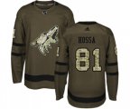 Arizona Coyotes #81 Marian Hossa Authentic Green Salute to Service Hockey Jersey