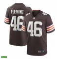 Cleveland Browns Retired Player #46 Don Fleming Nike Brown Home Vapor Limited Jersey