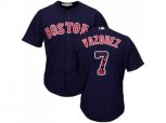 Boston Red Sox #7 Christian Vazquez Navy Blue Team Logo Fashion Stitched MLB Jersey