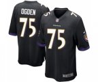 Baltimore Ravens #75 Jonathan Ogden Game Black Alternate Football Jersey