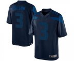 Seattle Seahawks #3 Russell Wilson Steel Blue Drenched Limited Football Jersey